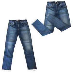 AGOLDE Women's 26 Sophie High Rise Skinny Slim Raw Hem Stretch Crop Denim Jeans